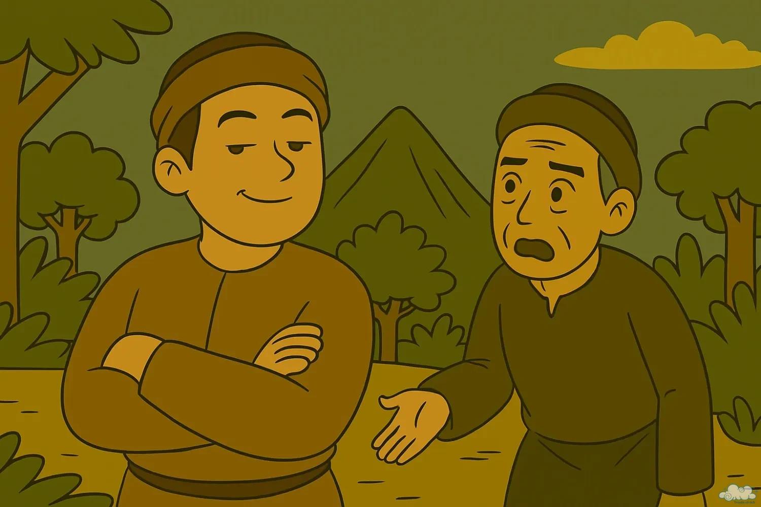 Hình minh họa truyện ngụ ngôn Một Kẻ Hợm Hĩnh – bài học về lòng khiêm tốn và sự tự cao