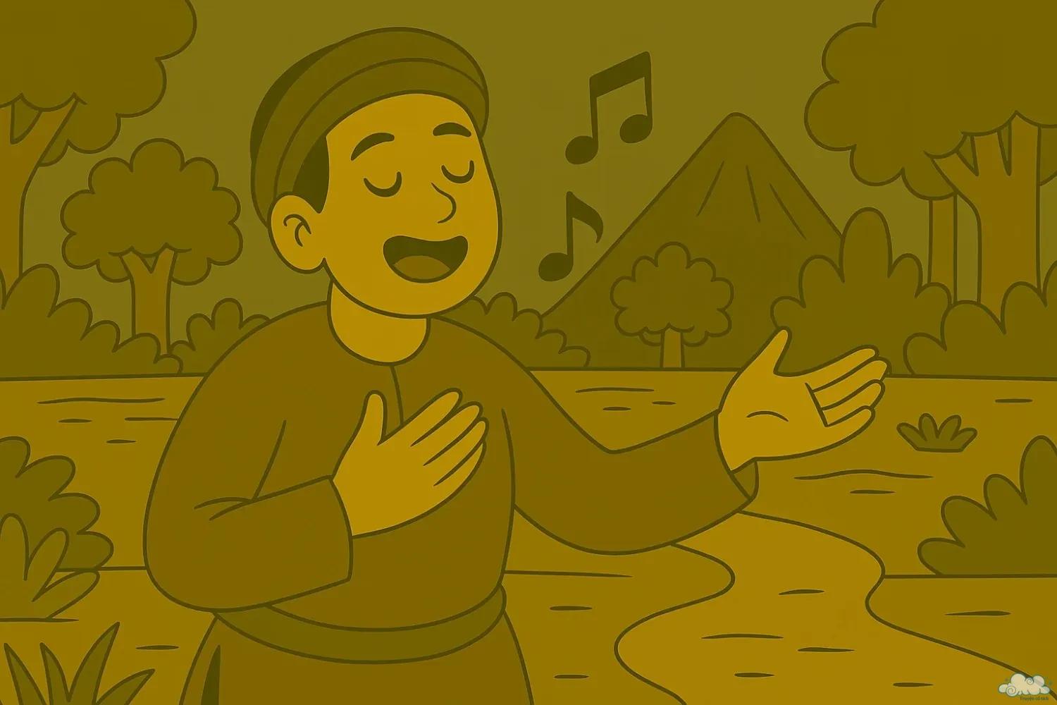 Minh họa nghi lễ hát Xoan Phú Thọ – Truyện dân gian Việt Nam về điệu hát cổ